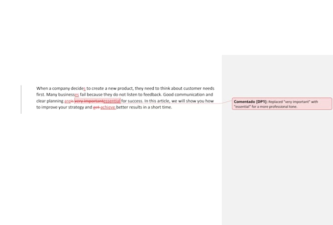 proofread and edit your text, article, or document for grammar and flow